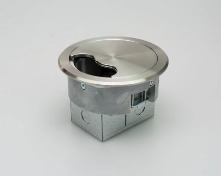 Tass 127mm Stainless Steel Power Grommet with 2 Data Spaces | PGS003