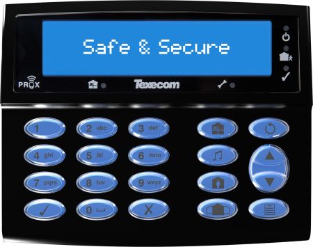 Texecom Ricochet Wireless LCD Keypad LCDLP-W Midnight Black | GCE-0006