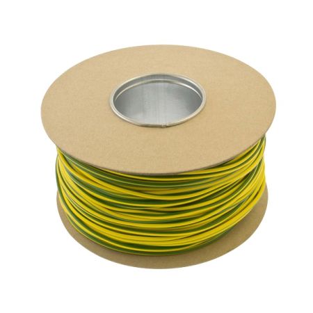 Unicrimp 2mm Green & Yellow PVC Earth Sleeving 1 x 100m Drum | QES2