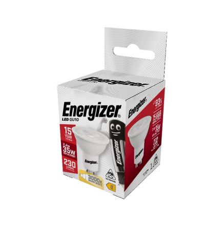Energizer 2.4W 3000K LED GU10 Warm White 250lm | S8821  