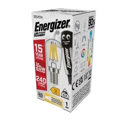 Energizer 2w LED Filament Pygmy Lamp E14/SES 3000K Warm White | S13561