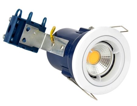 Electralite Yate IP20 Fire Rated GU10 Fixed Downlight White 