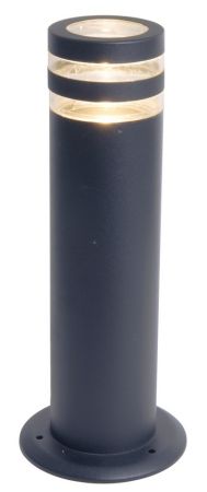 Lutec Focus IP44 GU10 Cylindrical Bollard Anthracite | 7204803118