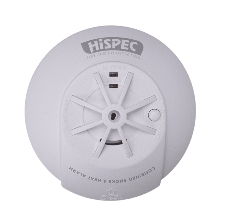 Hispec Interconnectable Fast Fix Mains Heat Detector 10yr Rechargeable Lithium Battery | HSSA/HE/FF10 