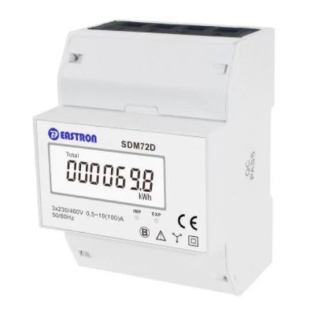 Stephen P Wales Eastron SDM72D - 100A Three Phase MID Approved DIN Rail Meter | TPDEA72D