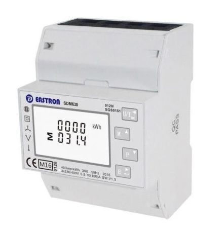 Stephen P Wales Eastron SDM630 - 100A Three Phase MID Approved DIN Rail Energy Analyser | TPDEA630