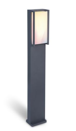 Lutec Connected Light Qubo 16w LED Bollard Anthracite Grey | 7193003118