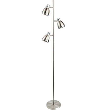 Firstlight Vogue Brushed Steel Floor Lamp | 3468BS