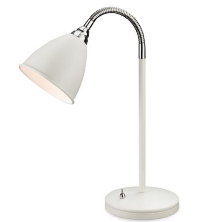 Firstlight Bari Table Lamp White with Chrome | 3752WH
