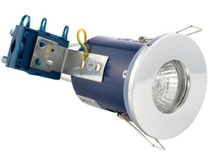 Electralite Yate IP65 Fire Rated GU10 Fixed Downlight Chrome