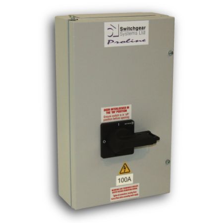 Switchgear Systems Proline 100A 4 Pole Hinged Door Switchfuse | SF100