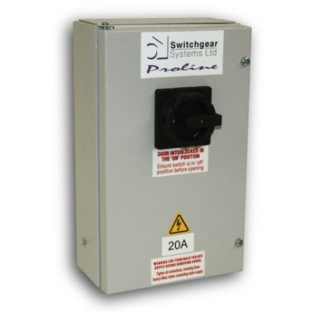 Switchgear Systems Proline 20A 4 Pole Hinged Door Switchfuse | SF20