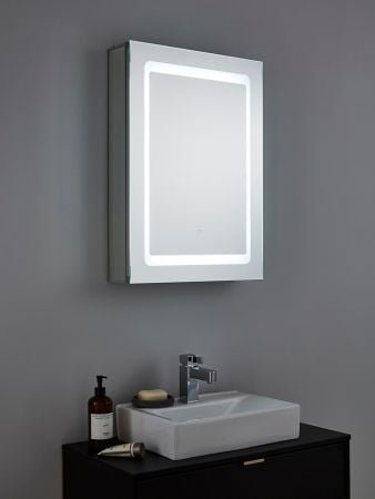 Forum SPA Arte Illuminated Bathroom Single Door Mirror Cabinet | SPA-35707 