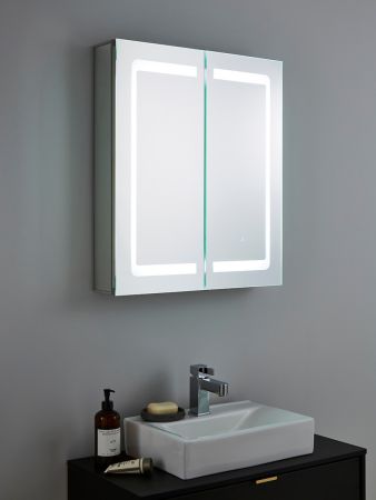 Forum SPA Arte Illuminated Bathroom Single Door Mirror Cabinet | SPA-35707 