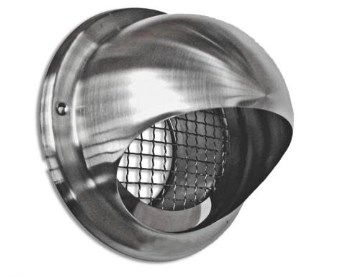 Verplas 100mm Stainless Steel Bull Nose Outlet with Mesh | SS101