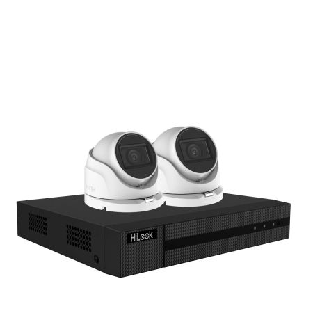 HiLook 4 Channel 2 x 8MP Ultra HD Turret Camera Analogue CCTV Kit | TK-2148TH-MM