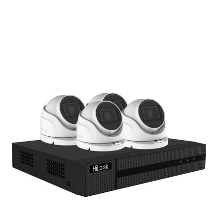 HiLook 8 Channel 4 x 8MP Ultra HD Turret Camera Analogue CCTV Kit | TK-4188TH-MM