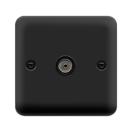 Click Deco Plus Single Coax Plate Matt Black | DPMB065BK