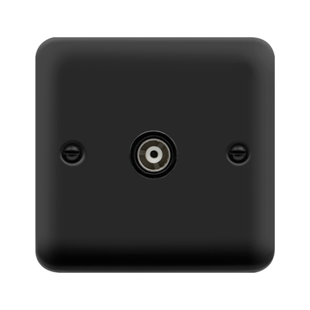 Click Deco Plus Single Isolated Coaxial Socket Matt Black | DPMB158BK