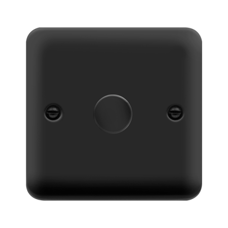 Click Deco Plus Single 0-100w Led Dimmer Switch Matt Black | DPMB161