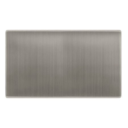 2 Gang Blank Plate - Stainless Steel Cover Plate
