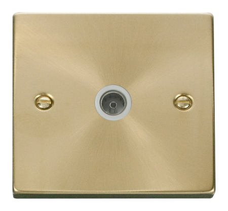 Click Deco Satin Brass Non-isolated Coaxial Socket?vpsb065wh