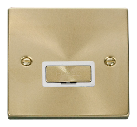 Click Deco Satin Brass Unswitched Fused Spur Vpsb750wh