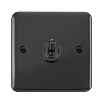 Click Deco Plus Black Nickel 1 Gang 10A Toggle Switch DPBN421