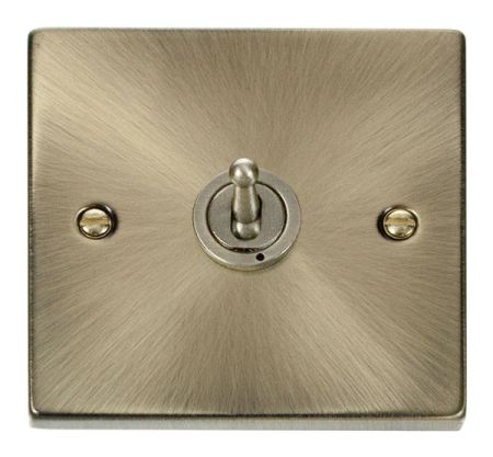 Click Deco Antique Brass 1 Gang 2 Way Toggle Switch | VPAB421