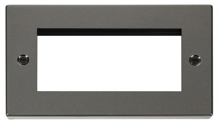 Click Deco Black Nickel Quad Aperture Unfurnished New Media Plate VPBN312