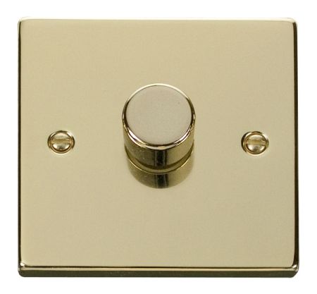 Click Deco Polished Brass 1 Gang 400w Dimmer Switch VPBR140