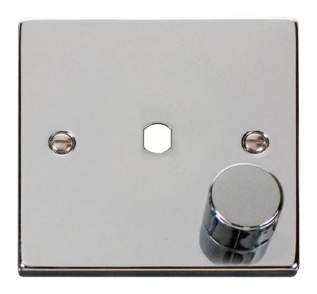 Click Deco Polished Chrome 1G Empty Dimmer Plate | VPCH140PL
