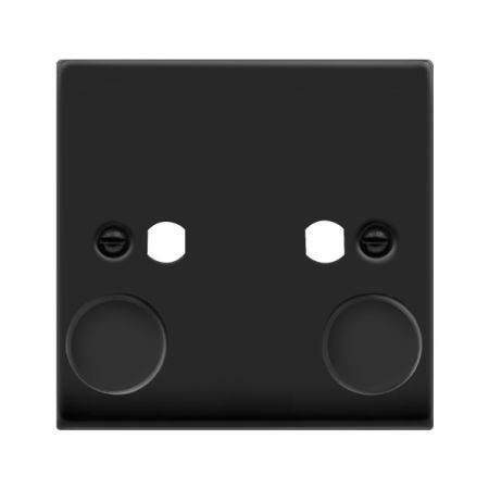 Click Deco Matt Black 2G Empty Dimmer Plate | VPMB152PL