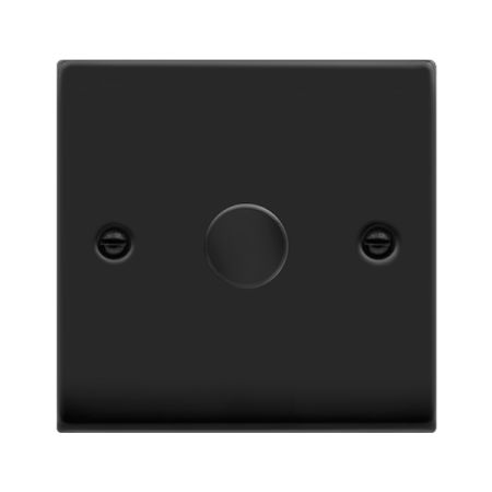 Click Deco Matt Black 1 Gang 2 Way 100W LED Dimmer Switch | VPMB161