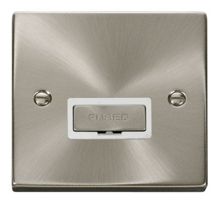 Click Deco Ingot Satin Chrome Unswitched Fused Spur White Insert VPSC750WH
