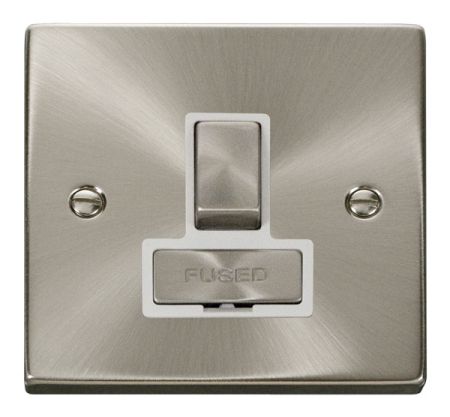 Click Deco Ingot Satin Chrome Switched Fused Spur White Insert VPSC751WH