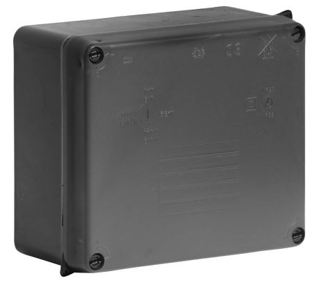 Wiska IP65 Weatherproof Sealed 165 x 145 x 84mm Adaptable Box Black | 817N