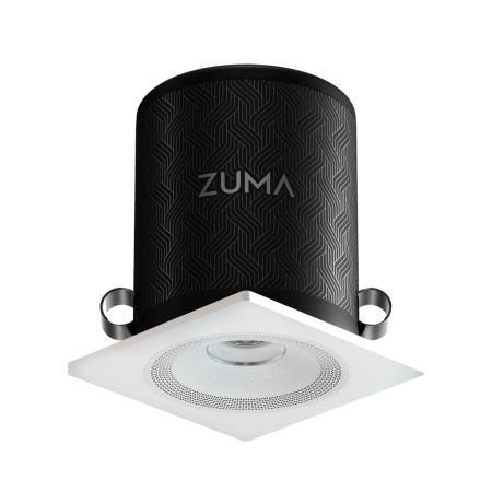 Zuma Lumisonic Simplicity S Wi-Fi 75W Speaker & LED Downlight Square Bezel | ZMSL-01-ZMG-01