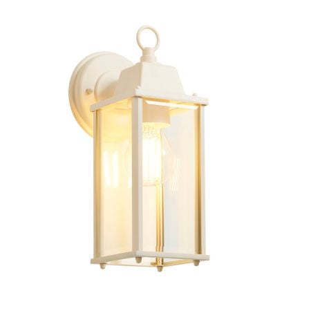 Forum Zink Ceres Bevelled Wall Lantern Ivory | ZN-20955-IVO