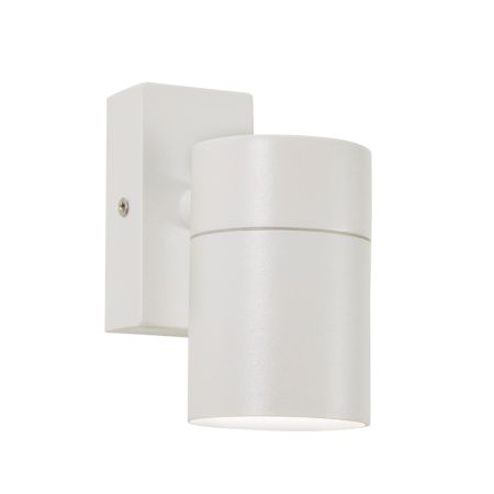 Zinc Leto Single Down GU10 Wall Light White | ZN-37940-WHT