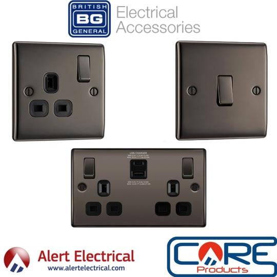 BG Nexus Black Nickel Sockets & Switches in stock and available to order