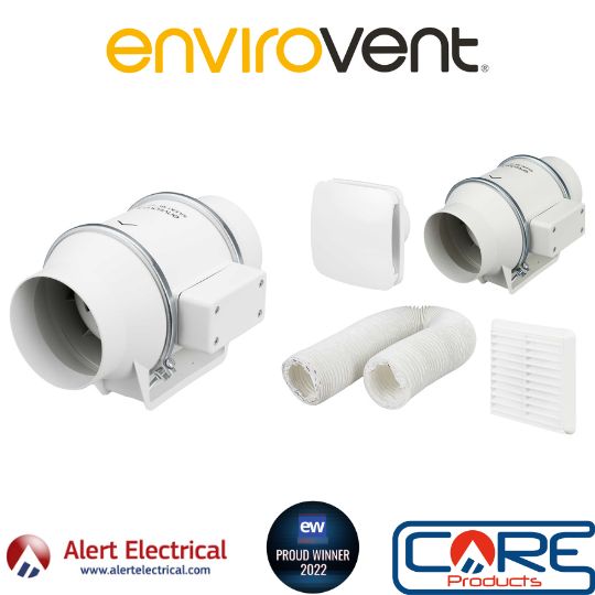 Envirovent Silent MV 100mm 4" Ultra Quiet In-Line Duct Fans are the world’s most silent in-line fan range in their class.