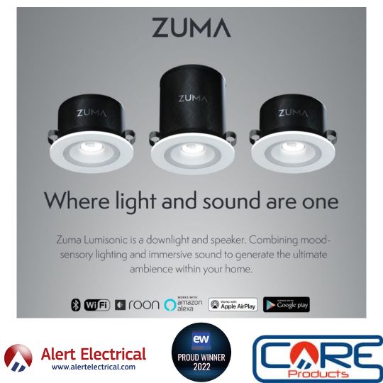 Introducing Zuma Lumisonic , a completely new way to experience truly immersive high-performance lighting and high-fidelity audio.