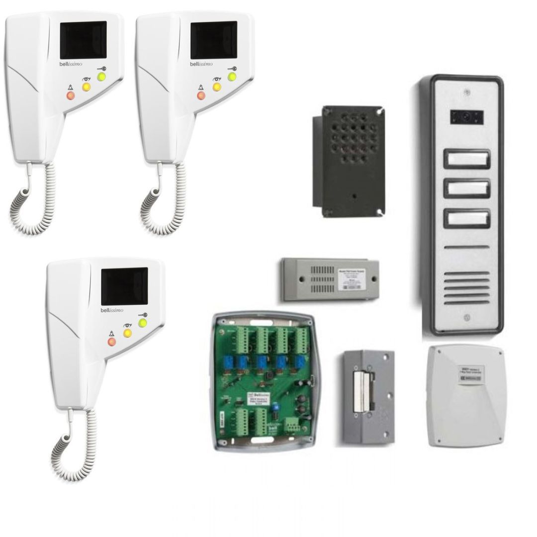 Bell System Bellissimo 3 Way Surface Colour Video Entry Kit | BS3